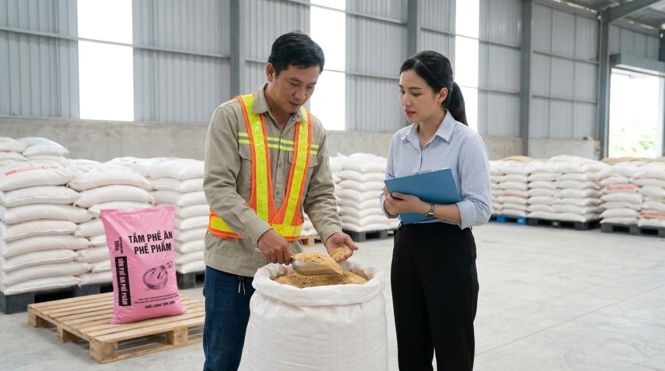 Cám sấy và các tiêu chuẩn lựa chọn cho nhà máy thức ăn chăn nuôi 4 tấm gạo vụn giá sỉ cho chăn nuôi